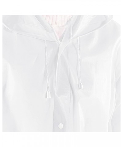 Rain Ponchos for Adults 2 Pack Reusable Rain Coat Clear Raincoats for Women A White $7.64 Coats