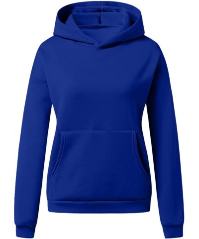 Hoodies for Women Oversized Fall Long Sleeve Hooded Sweatshirts Teen Girls Lightweight Comfy Drawstring Tops Pullover 01 blue...