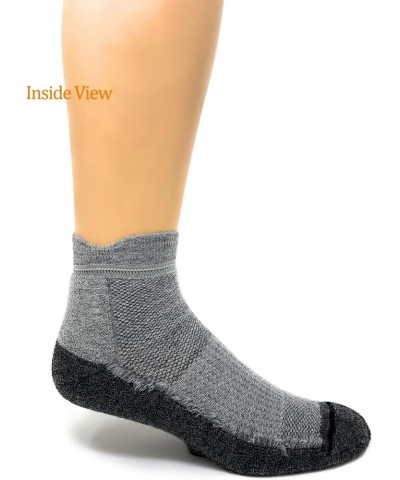 Unisex High Performance Cross Trainer Athletic Alpaca Socks Black/Grey Quarter Ankle $15.10 Activewear