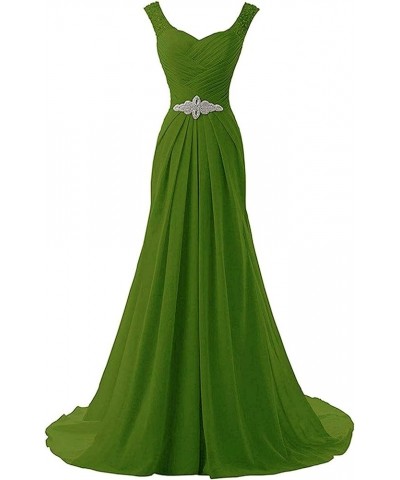 Prom Dress Long Formal Dresses for Women Wedding Guest Dresses Evening Dresses Chiffon Beach Wedding Dress Olive $35.20 Dresses