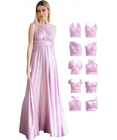 Women's Infinity Bridesmaid Dress with Bandeau top Evening Transformer Maxi Regular and Plus Size Lavender $21.63 Dresses