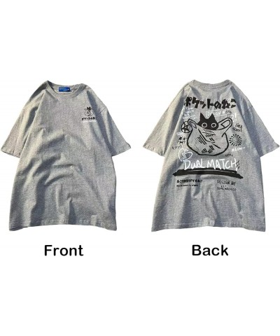 Y2k T-Shirt Cartont Short-Sleeved T-Shirt Women's Harajuku Loose Street Style Gothic Shirt Grunge Clothes Grey $11.99 T-Shirts