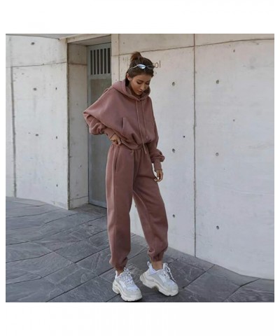 Hoodie Long Women's Solid Color Trousers Casual Sweatershirt Suit Sports Sleeved Elegant Dresses for Women (Red, S) Red Small...