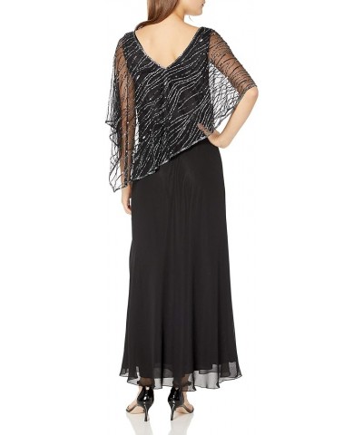 Women's Petite Pop Over Long Dresshandmade Beaded Dress Black/Gun $29.15 Dresses