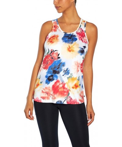 Women's Back Twist Tank Top Ocean Wave Blurred Flora $8.76 Tanks