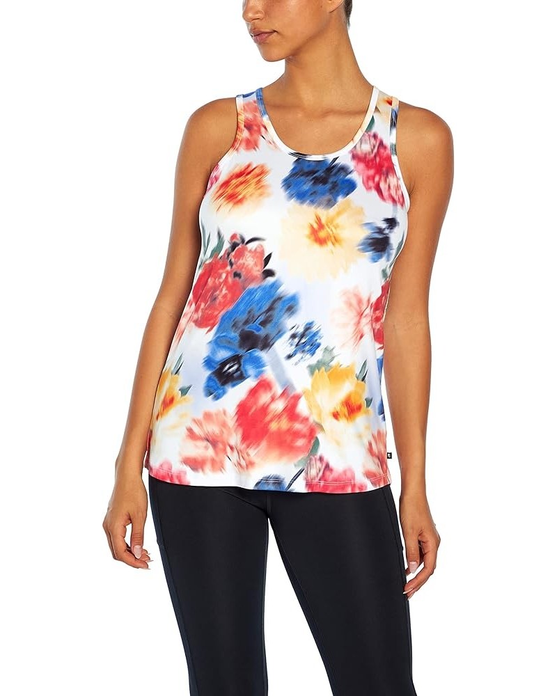 Women's Back Twist Tank Top Ocean Wave Blurred Flora $8.76 Tanks