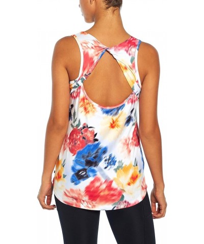 Women's Back Twist Tank Top Ocean Wave Blurred Flora $8.76 Tanks