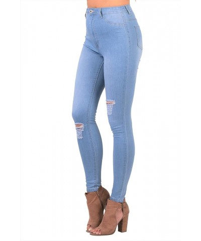 FASHION LOVER High Waisted Women Petite-Plus Size (1XL-4XL) Stretch Colored Jeans Pants Light Denim $17.86 Jeans