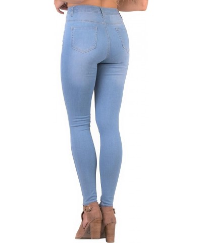 FASHION LOVER High Waisted Women Petite-Plus Size (1XL-4XL) Stretch Colored Jeans Pants Light Denim $17.86 Jeans