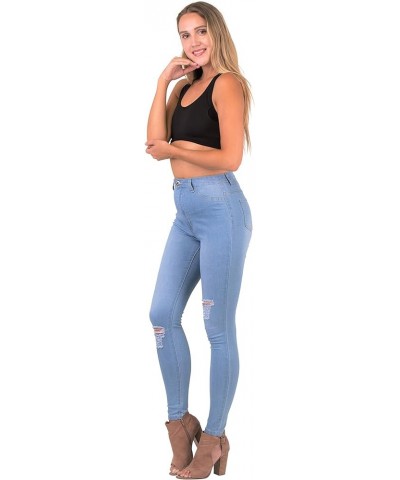 FASHION LOVER High Waisted Women Petite-Plus Size (1XL-4XL) Stretch Colored Jeans Pants Light Denim $17.86 Jeans