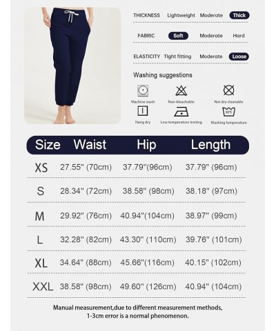 Women's Grey Cotton Straight Jogger Pants with Pockets Navy $15.75 Activewear