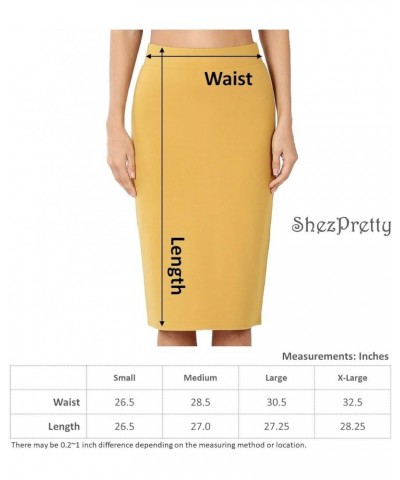 Women's Basic Ponte Knee Length Span Pencil Skirt Black $9.20 Skirts