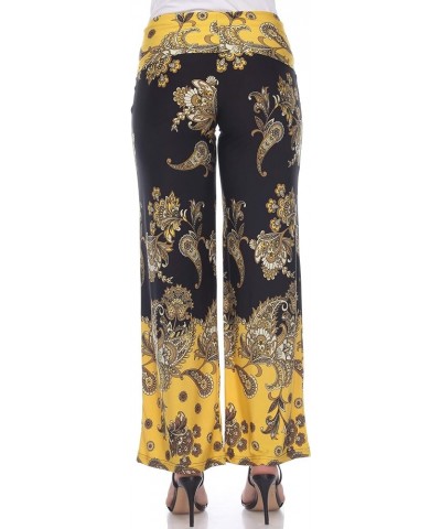 Floral Paisley Printed Palazzo Pants Black/Gold $17.62 Pants