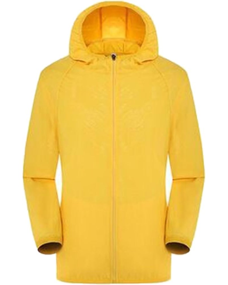 Clearance Rain Jackets for Women Waterproof Hooded Windproof Jacket Lightweight Full Zip Outerwear Plus Size Loose Yellow $3....