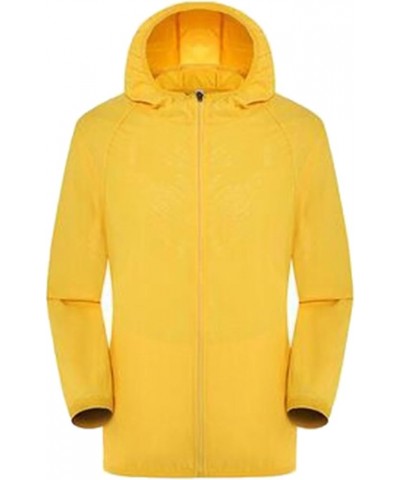 Clearance Rain Jackets for Women Waterproof Hooded Windproof Jacket Lightweight Full Zip Outerwear Plus Size Loose Yellow $3....