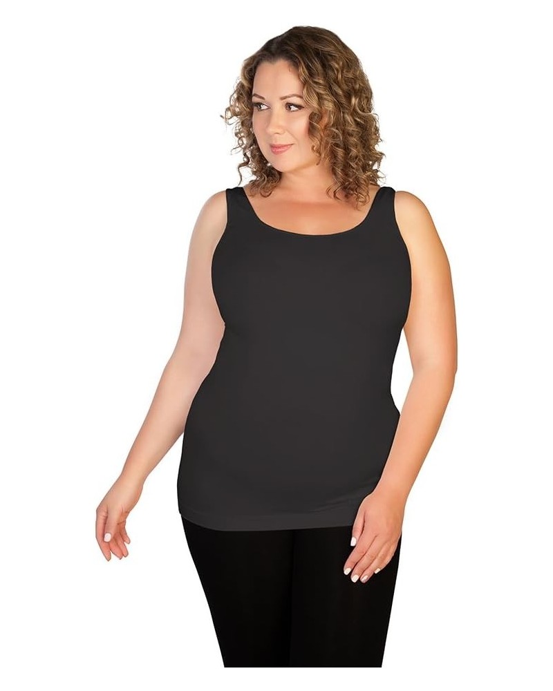 skinnytees - Women's A Little More Tank Charcoal - Plus $25.37 Tops