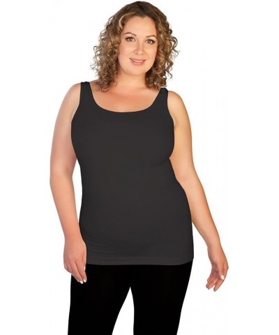 skinnytees - Women's A Little More Tank Charcoal - Plus $25.37 Tops