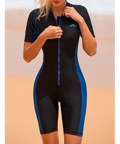 Women's Dive Skins Sun Protection Swimsuit Quick Dry Surfing Diving Suit for Summer 2023 XS-XL X-Small Shorty Blue $26.45 Swi...