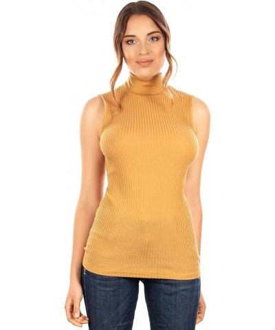 Exclusive Collections Merino Wool Blend Mock Neck Sleeveless Top. Proudly Made in Italy. Noce (Beige) $26.54 Sweaters