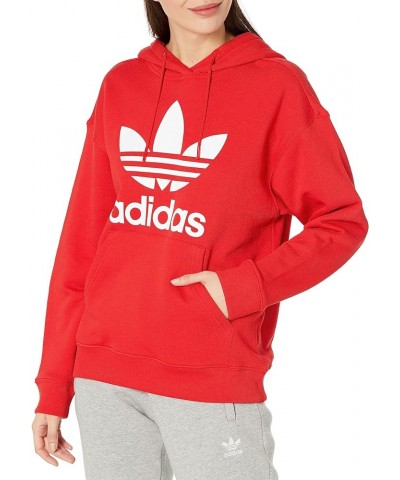 Women's Trefoil Hoodie Better Scarlet $22.82 Activewear