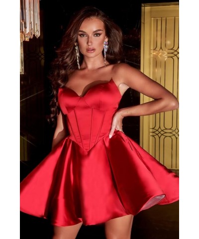 Sweetheart Short Homecoming Dresses for Teens Strapless Boned Bodice Corset Prom Dress Formal Cocktail Evening Gown Blue $25....