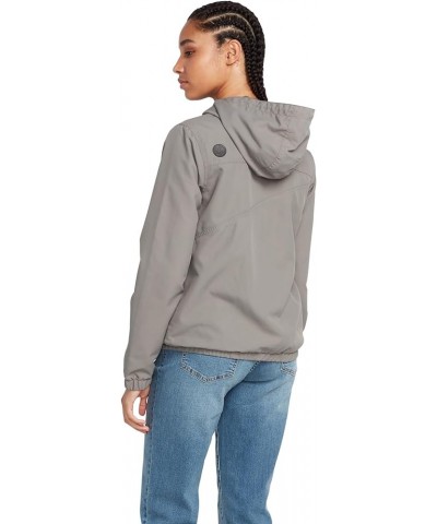 Women's Enemy Stone Hooded Zip Front Windbreaker Jacket (Regular & Plus Size) Gunmetal Grey $34.00 Jackets