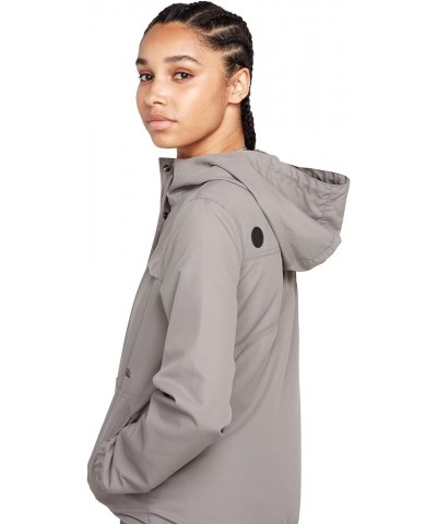 Women's Enemy Stone Hooded Zip Front Windbreaker Jacket (Regular & Plus Size) Gunmetal Grey $34.00 Jackets