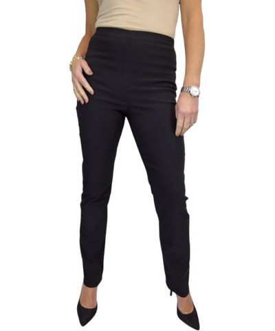 Women's Elasticated Waist Pants Pull On High Waist Straight Leg Pants Evening Day Office Work 4-18 Black $16.34 Pants