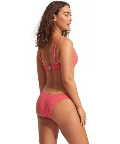 Women's Standard Bralette Bikini Top Swimsuit with Clip Back Havana Sun Kissed Coral $30.84 Swimsuits