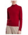 100% Pure Cashmere Womens Sweater Long Sleeve Mock Neck Soft and Lightweight Warm Sweater Top Red $50.00 Sweaters