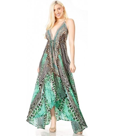 Lizi 2 Women's Maxi High-Low Halter Handkerchief Dress Beach Party Vacation 484 $30.00 Dresses