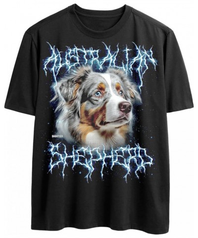 Heavy Metal Tshirt for Dog Lovers Dog Owners Funny Dog Dad and Dog Mom Graphic Tees Men and Women Australian Shepherd $10.55 ...