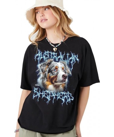 Heavy Metal Tshirt for Dog Lovers Dog Owners Funny Dog Dad and Dog Mom Graphic Tees Men and Women Australian Shepherd $10.55 ...