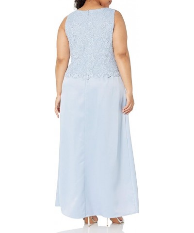 Women's Plus Size Long A-Line Mock Dress with Jacket Hydrangea $80.93 Dresses