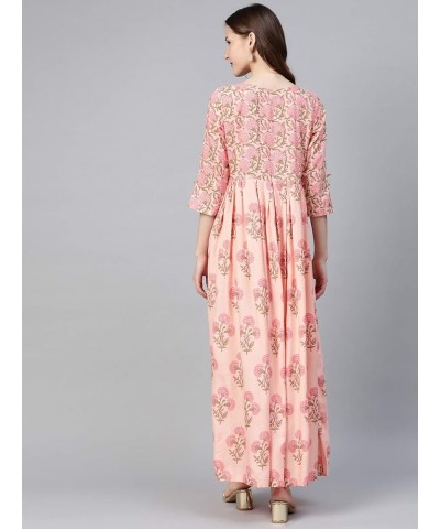 Women's Light Pink Printed Rayon Dress Light Pink $15.05 Dresses