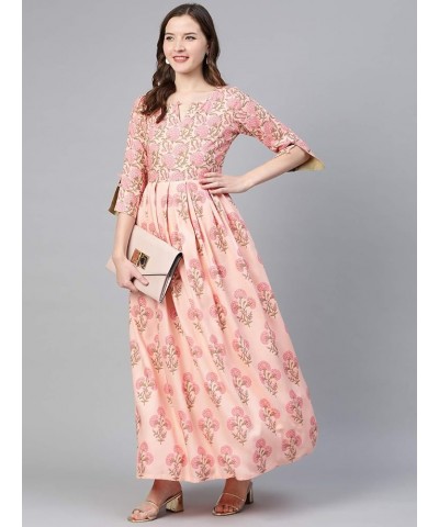 Women's Light Pink Printed Rayon Dress Light Pink $15.05 Dresses