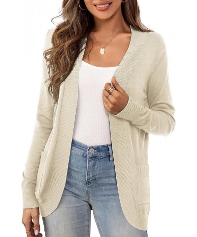 Women's Cardigan Open Front Long Sleeve Curved Hem Cardigan Sweaters for Women with Pocket S-XL 3-camel $14.10 Sweaters