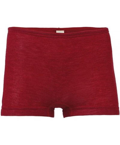 Women’s Thermal Underwear: Moisture Wicking Merino Wool Silk Boy Shorts Red Mallow $20.90 Underwear