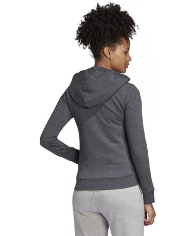 Women's Essentials Linear Hoodie Dark Grey Heather/Signal Green $16.00 Activewear