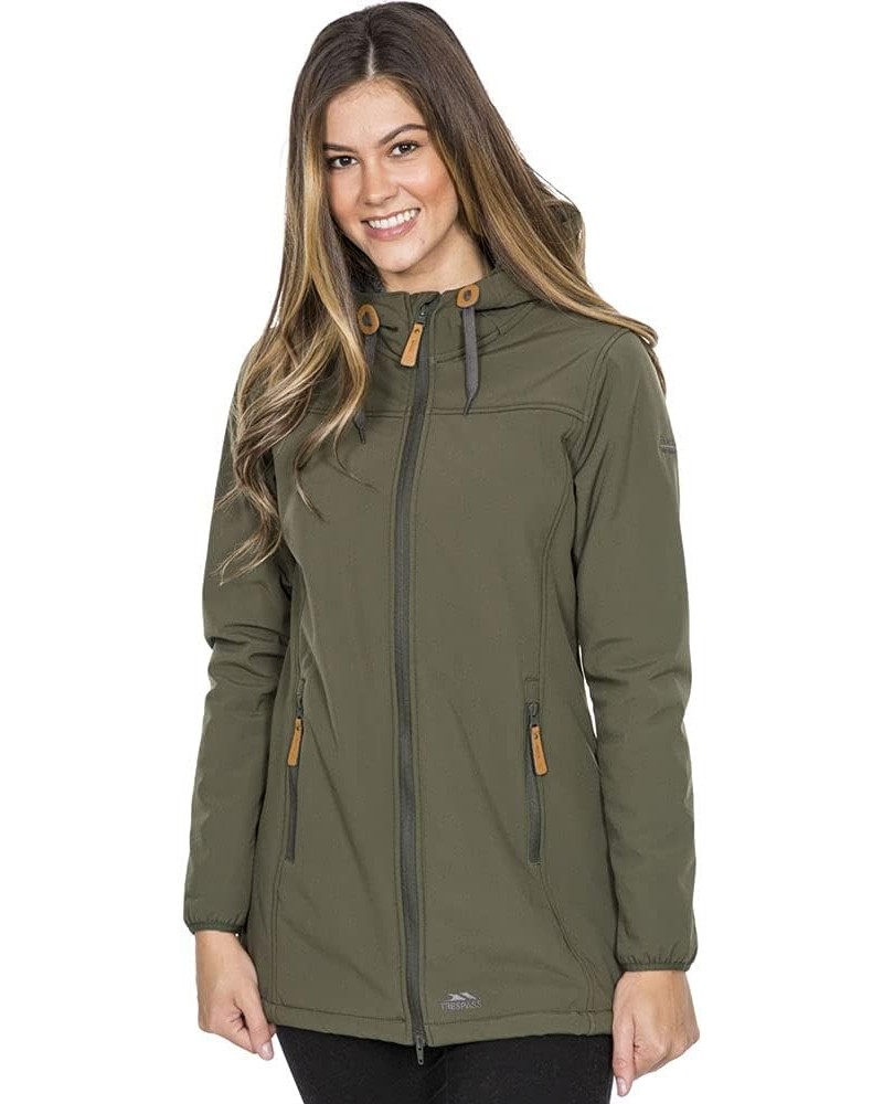 Womens/Ladies Kristen Longer Length Hooded Waterproof Jacket Moss $33.04 Jackets