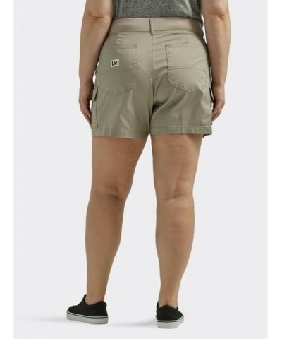 Women's Plus Size Flex-to-go Mid-Rise Seamed Cargo Short Mushroom $11.19 Shorts