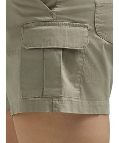 Women's Plus Size Flex-to-go Mid-Rise Seamed Cargo Short Mushroom $11.19 Shorts