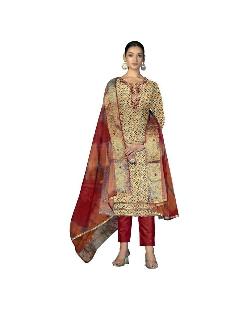 GJ Fashion Ready to Wear Indian Traditonal Designer Churidar Salwar Suit with Dupatta for Women Beige45. $30.52 Suits