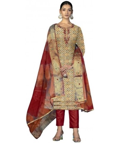 GJ Fashion Ready to Wear Indian Traditonal Designer Churidar Salwar Suit with Dupatta for Women Beige45. $30.52 Suits