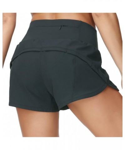 Running Shorts for Women High Waisted Workout Shorts with Zipper Pockets Athletic Sweat Yoga Shorts Charcoal Gray $13.99 Acti...