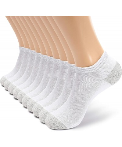 Women's and Men's 4-10 Pack Cotton Cushioned Low Cut Ankle Socks White(10) $14.74 Socks