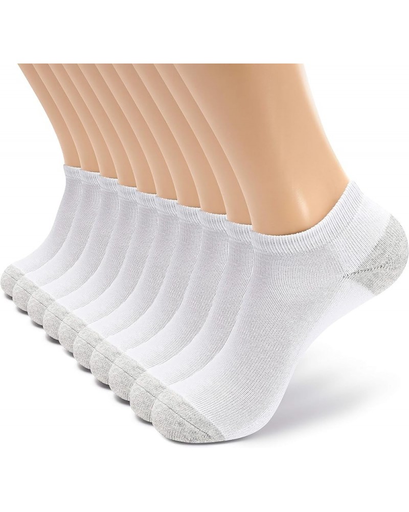 Women's and Men's 4-10 Pack Cotton Cushioned Low Cut Ankle Socks White(10) $14.74 Socks