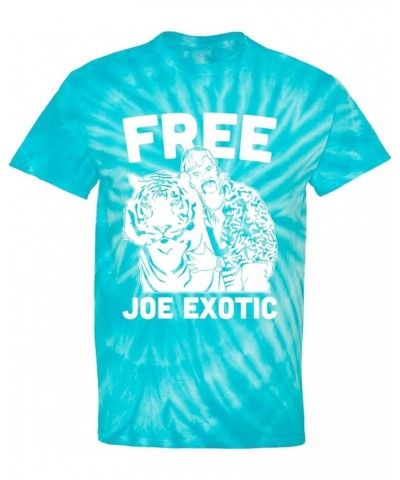 Free Joe Exotic - Gay Tiger King Documentary Men's T-Shirt Turquoise Tie Dye $9.64 T-Shirts