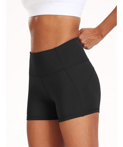 Women's 5" /2" High Waist Stretch Athletic Workout Shorts with Pocket 3 Pack:11 Black & Grey & White $15.68 Activewear