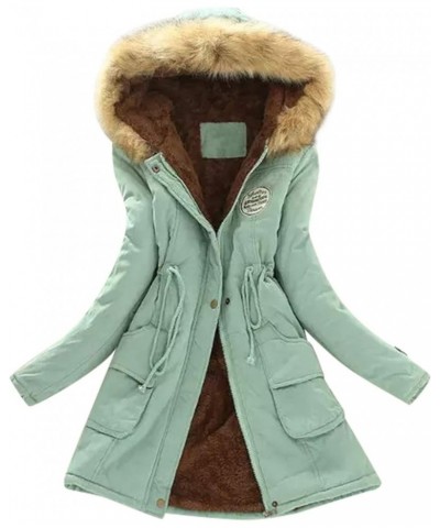 Fall Fashion Coats for Women Winter Warm Coats Casual Fuzzy Fleece Sherpa Jackets Hoodies Pullover Plus Size Jackets 14-mint ...